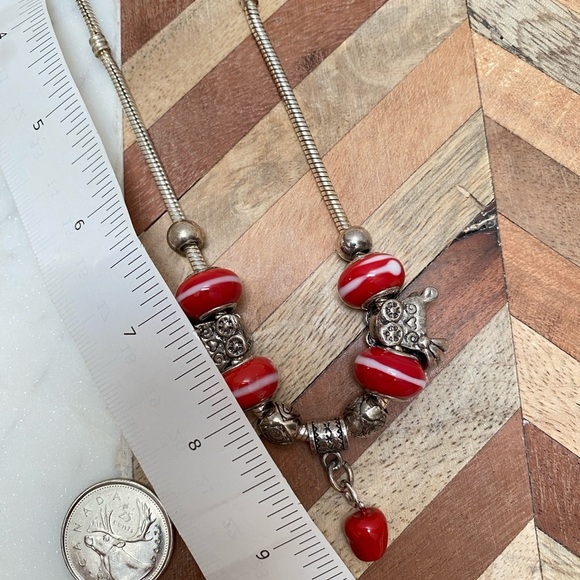 Pandora - Similar Authentic 925 Sterling Silver Necklace w/ Pram Stroller Charms - Picture 4 of 8